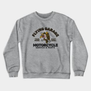 Flying Garage Motorcycle Shop Crewneck Sweatshirt